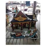 Lighted Ceramic Fish Market Building
