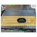 Hardwood 3-Player Cribbage Board with original box