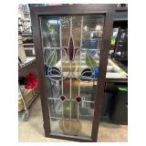 Stained Glass Window With Wooden Frame