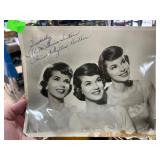 Autographed Photo of The McGuire Sisters