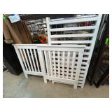 White Wood Crib Frame with Hardware