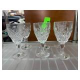 6 Jihlavske Bohemia Sheraton Crystal Glasses