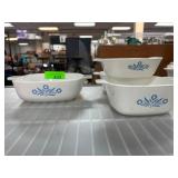 4 pc Vintage Blue Cornflower Corning Ware P-1-B an