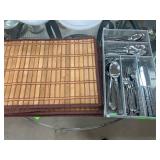 Stainless Steel Flatware and Bamboo Placemats Set