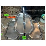 Two-Tiered Metal Serving Tray With Handle