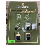 Guinness Tin Sign With Pouring Instructions