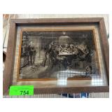 Framed Art Print Signed Remington