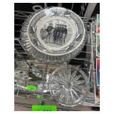 Sarreguemines Plate and Glass Dish Set