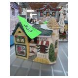Hand-Painted Ceramic Quilt Shop Figurine