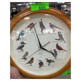 Audubon Battery-Operated Bird Wall Clock