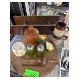 Vintage Woodenware and Ceramic Tableware Lot