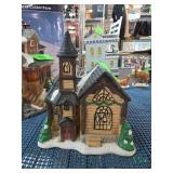 Ceramic Light-Up Church Figurine