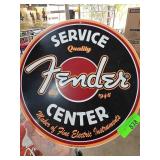 Fender Service Center Metal Sign