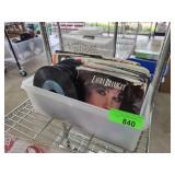 Vinyl Records in Storage Bin