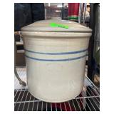 Rare 5 Gallon Marshall Stoneware Crock with Lid an