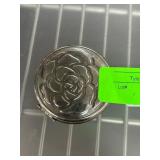 St. John Metal Compact with Rose Design