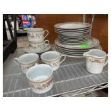 Tuscany Porcelain Dinnerware Set with Floral Desig