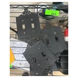 Decorative Black Metal Light Switch Covers