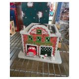 Hand-Painted Ceramic Firehouse Building