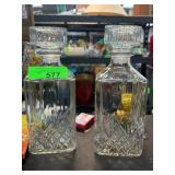 Clear Pressed Glass Decanters