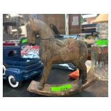 Handcrafted Wooden Rocking Horse Figurine