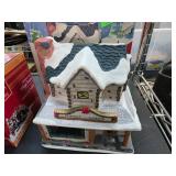 Ceramic Holiday Lighted Lodge Decoration