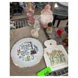 Ceramic Figurines and Kitchenware Display
