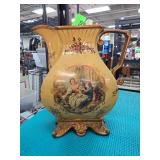 Decorative Ceramic Pitcher with Romantic Scenes
