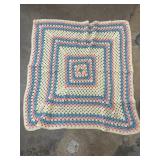 Handmade Multi-Color Crochet Blanket