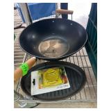 Group Lot Including Wok, Cast Iron Dish, and Egg S