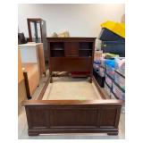Wooden Bed Frame With Headboard Storage Full