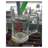 Kappa Sigma Glass Beer Mug with Crest