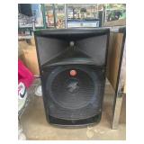 Black Audio Speaker With Red Logo