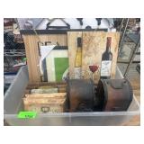 Wine-Themed Decor With Storage Chests