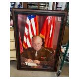 Framed Portrait Painting of Military Officer