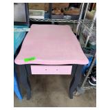 Black and Pink Wooden End Table