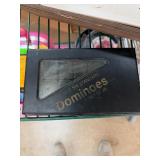 28 Black Standard Dominoes with Case