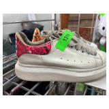 Alexander McQueen White Sneakers With Snake Print