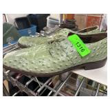 Stacy Adams Light Green Ostrich Print Shoes