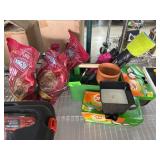 Outdoor Supplies Including Charcoal and Citronella