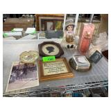 Decorative Figurines, Frames, and Cosmetics Lot
