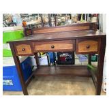 Wooden Writing Desk with Three Drawers