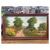 Framed Landscape Painting by Wayne Vee