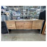 Wood and Metal Sideboard With Multiple Drawers