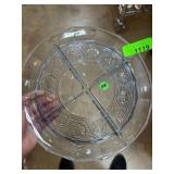 Clear Glass Divided Serving Platter