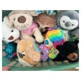 Basket of Assorted Plush Toys