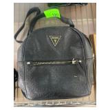 Black Guess Backpack with Logo Embossing