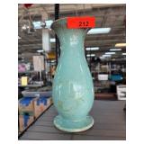 Turquoise Ceramic Vase Marked Germany