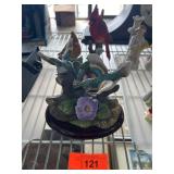 Two Hand-Painted Bird Figurines