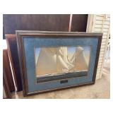 Framed Artwork 'The Jibe' 1899 America's Cup